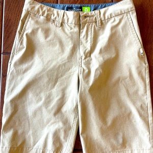 Quicksilver hybrid shorts size 12 26 waist. Tan color, excellent condition
